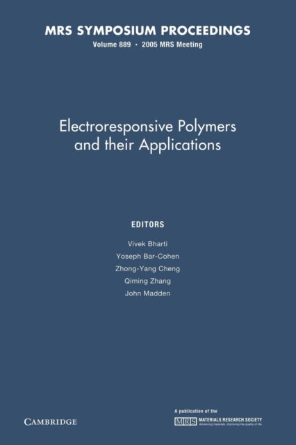 Book cover of: Electroresponsive Polymers and their Applications: Volume 889. By: Vivek Bharti