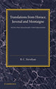 Book cover of: Translations from Horace, Juvenal and Montaigne. By: R. C. Trevelyan