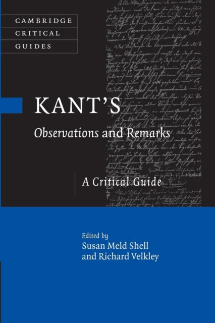 Book cover of: Kant's Observations and Remarks. By: Susan Meld Shell