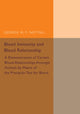 Book cover of: Blood Immunity and Blood Relationship. By: George H. F. Nuttall