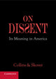 Book cover of: On Dissent. By: Ronald K. L. Collins