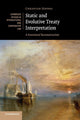Book cover of: Static and Evolutive Treaty Interpretation. By: Christian Djeffal