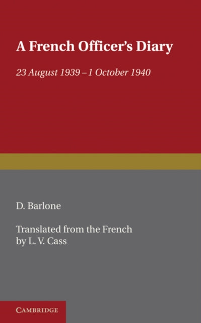 Book cover of: French Officer's Diary. By: D. Barlone