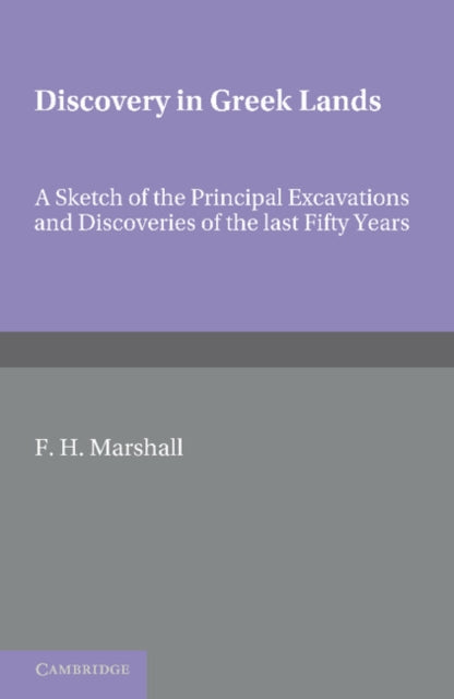 Book cover of: Discovery in Greek Lands. By: F. H. Marshall