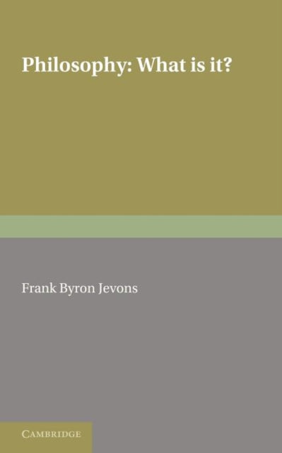 Book cover of: Philosophy. By: F. B. Jevons