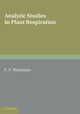 Book cover of: Analytic Studies in Plant Respiration. By: Frederick Frost Blackman