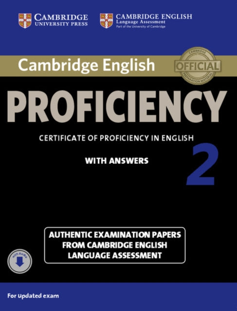 Book cover of: Cambridge English Proficiency 2 Student's Book with Answers with Audio