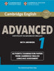 Book cover of: Cambridge English Advanced 1 for Revised Exam from 2015 Student's Book with Answers. By: Cambridge English Language Assessment