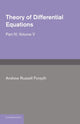 Book cover of: Theory of Differential Equations. By: Andrew Russell Forsyth