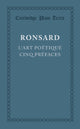 Book cover of: L'art poetique cinq prefaces. By: Pierre de Ronsard