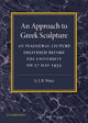 Book cover of: Approach to Greek Sculpture. By: A. J. B. Wace