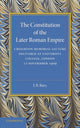 Book cover of: Constitution of the Later Roman Empire. By: John Bagnell Bury