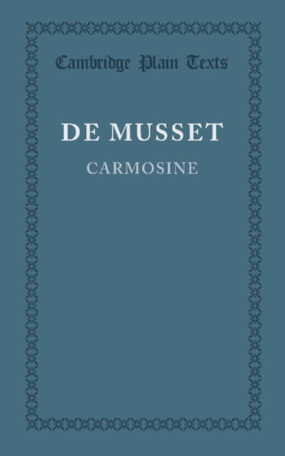 Book cover of: Carmosine. By: Alfred de Musset
