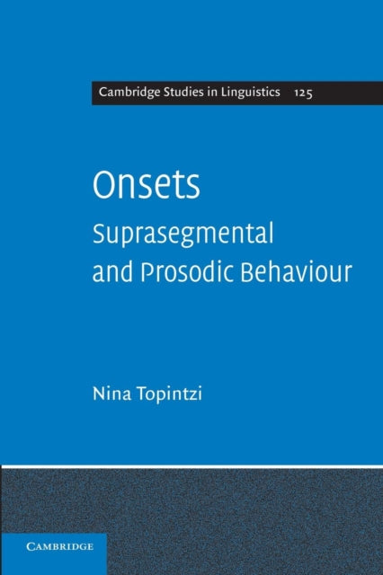 Book cover of: Onsets. By: Nina Topintzi