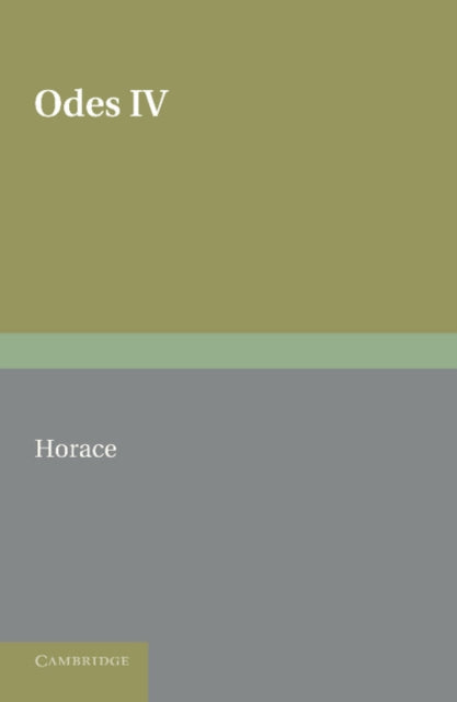 Book cover of: Horace Odes IV