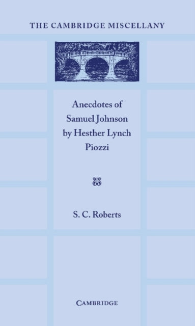Book cover of: Anecdotes of Samuel Johnson. By: Hesther Lynch Piozzi