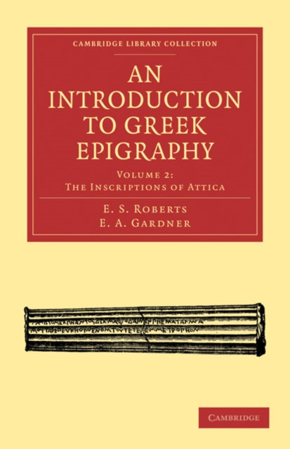 Book cover of: Introduction to Greek Epigraphy. By: E. S. Roberts