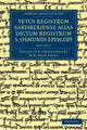 Book cover of: Vetus registrum Sarisberiense alias dictum registrum S. Osmundi Episcopi. By: W. H. Rich Jones