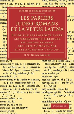 Les Parlers Judeo-Romans et la Vetus Latina