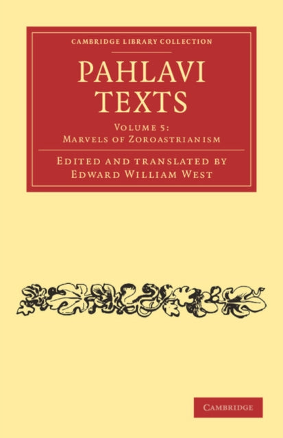 Book cover of: Pahlavi Texts. By: Edward William West