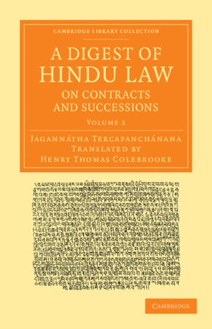Digest of Hindu Law, on Contracts and Successions
