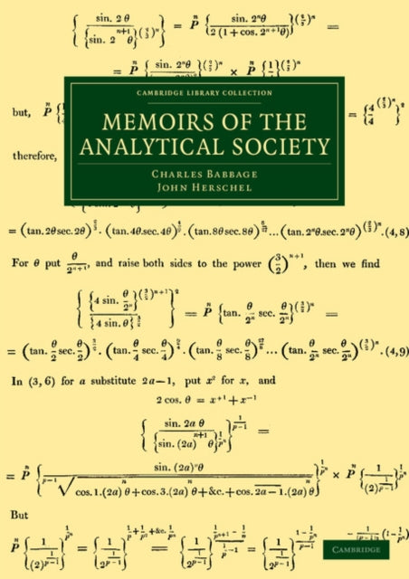 Book cover of: Memoirs of the Analytical Society. By: Charles Babbage