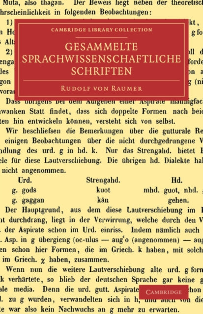 Book cover of: Gesammelte sprachwissenschaftliche Schriften. By: Rudolf Von Raumer