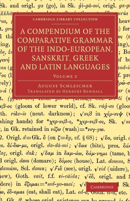 A Compendium of the Comparative Grammar of the Indo-European, Sanskrit, Greek and Latin Languages: Volume 2