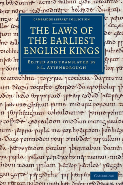 Book cover of: Laws of the Earliest English Kings. By: Frederick Levi Attenborough