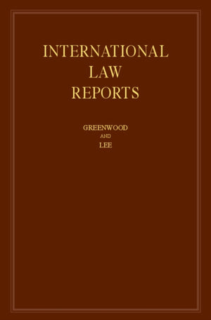 International Law Reports: Volume 170