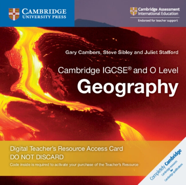 Book cover of: Cambridge IGCSE® and O Level Geography Digital Teacher's Resource Access Card. By: Gary Cambers
