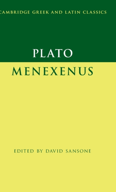 Book cover of: Plato: Menexenus. By: David Sansone