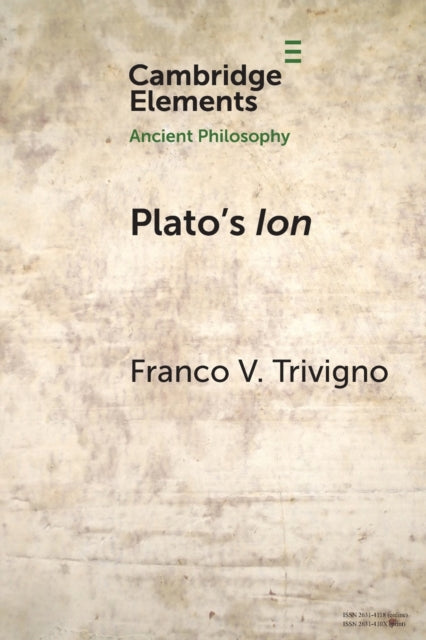 Book cover of: Plato's Ion. By: Franco Trivigno