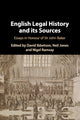 Book cover of: English Legal History and its Sources. By: David Ibbetson