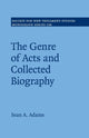 Book cover of: Genre of Acts and Collected Biography. By: Sean A. Adams