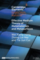 Book cover of: Effective Medium Theory of Metamaterials and Metasurfaces. By: Wei Xiang Jiang