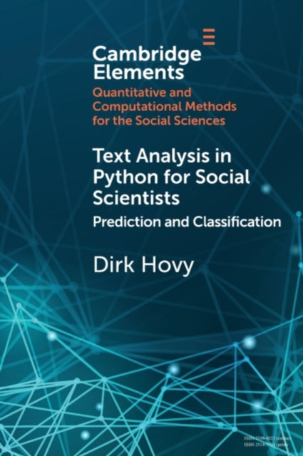Book cover of: Text Analysis in Python for Social Scientists. By: Dirk Hovy