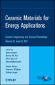 Book cover of: Ceramic Materials for Energy Applications, Volume 32, Issue 9