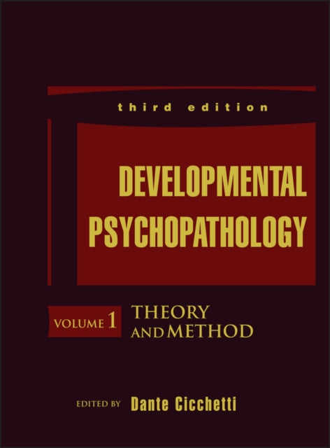 Book cover of: Developmental Psychopathology, Theory and Method. By: Dante Cicchetti