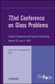 Book cover of: 72nd Conference on Glass Problems. By: Charles H. Drummond III