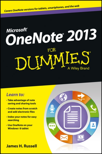 Book cover of: OneNote 2013 For Dummies. By: James H. Russell