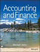 Book cover of: Accounting and Finance. By: JONES