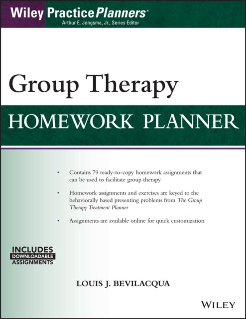 Book cover of: Group Therapy Homework Planner. By: Louis J. Bevilacqua