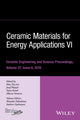 Book cover of: Ceramic Materials for Energy Applications VI, Volume 37, Issue 6. By: Hua-Tay Lin