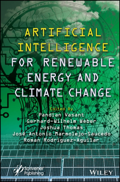Book cover of: Artificial Intelligence for Renewable Energy and Climate Change. By: Vasant