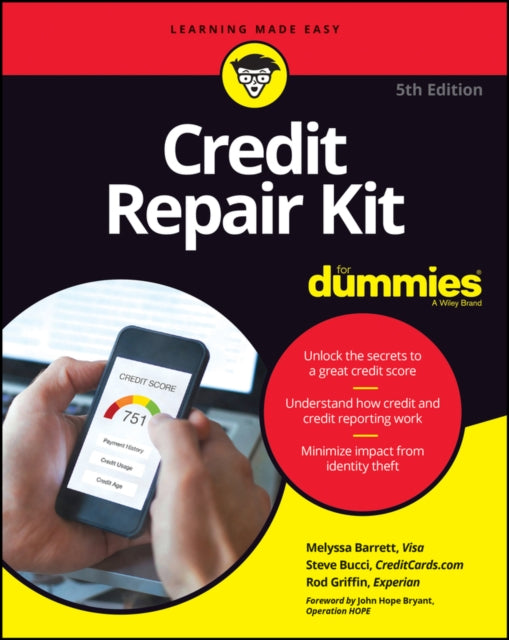 Book cover of: Credit Repair Kit For Dummies. By: Melyssa Barrett