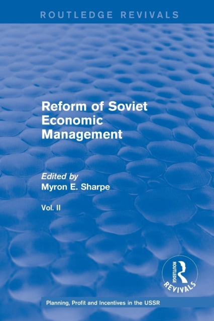 Book cover of: Reform of Soviet Economic Management
