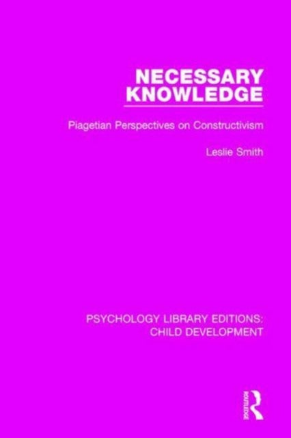 Book cover of: Necessary Knowledge. By: Leslie Smith