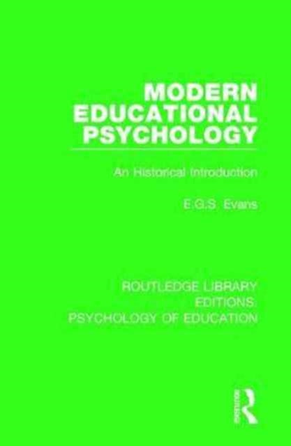 Book cover of: Modern Educational Psychology. By: E. G. S. Evans