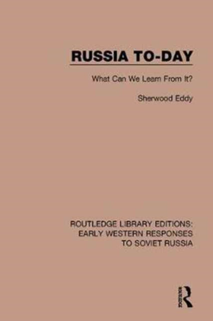 Book cover of: Russia To-Day. By: Sherwood Eddy